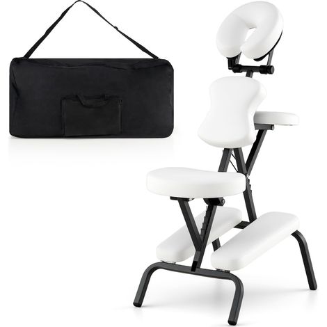 Portable Massage Chair, PU Leather, 2-Inch Foam, Carry Bag (1/5)