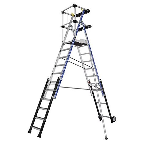 Scaletta telescopica da 8 a 11 gradini - Altezza max di lavoro 5m - 2272953 (1/5)