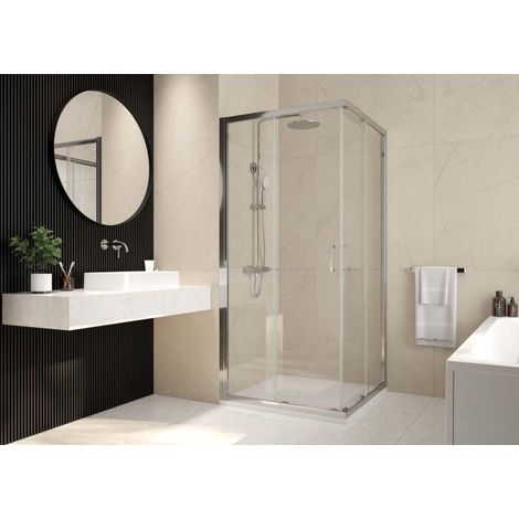 Ensemble paroi de douche - Vista - LEDA - accès d'angle coulissant - H.190 cm - l. 876-896 mm (1/2)