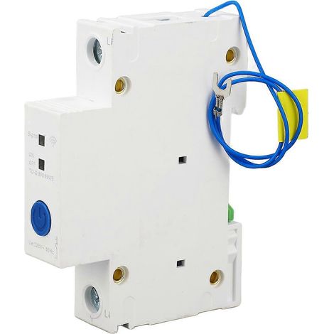 Disjoncteur monophasé 230 V, commande à distance par application, montage sur rail DIN, interrupteur intelligent Pa66, disjoncteur Wi-Fi 2,4 GHz