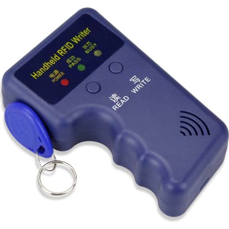 Ortviai Copieur de cartes RFID 125 kHz portable pour badges d'accès – compatible EM4305/T5577, avec 10 cartes incluses (1/4)