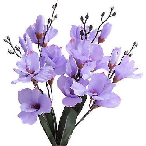 bouquet de glaïeuls artificiels décoratifs pour café, chambre ou salonviolet clair (1/5)