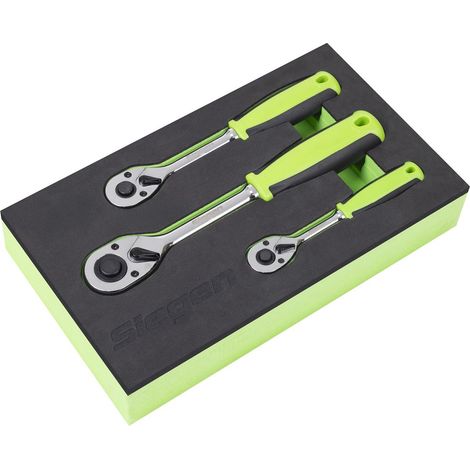 Sealey S01331 Siegen Ratchet Wrench Set 3pc