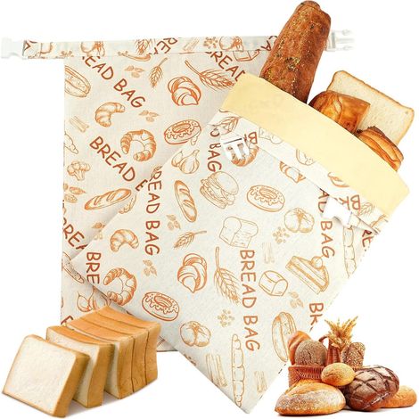 Sac à pain réutilisable. Doté d'une doublure intérieure en TPU de haute qualité, idéal pour la maison, la pâtisserie et l'organisation de la cuisine.-AquaForge (1/4)