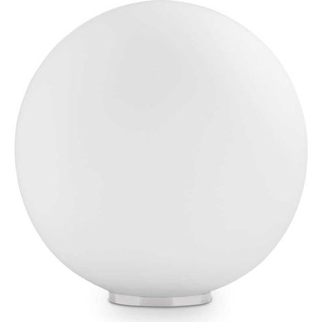 Ideal Lux Mapa Bianco - Petite Lampe de Table Globe à 1 Lumière, Blanc, E27 (1/2)