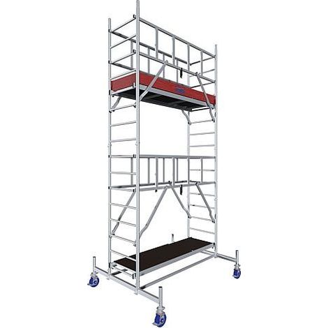 Échafaudage pliant en aluminium MONTO ProTec, hauteur de travail env. 5,30 m