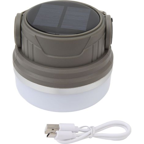Lanterne de camping rechargeable solaire LED lumière naturelle écran batterie 1800mAh panneau polycristallin pour tente extérieur (1/5)