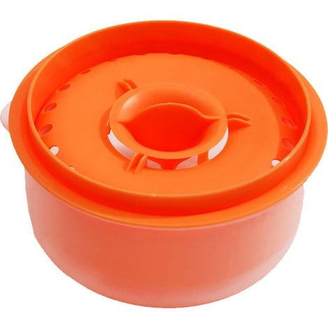 L'Eigelbtrenner aus Kunststoff, der bis zu 5 Eier aufnehmen kann, l'Eigelbtrenner mit großem Fassungsvermögen, geeignet zum Kochen/Backen in der Küche,Orange