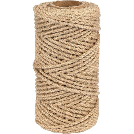 50M Corde de Jute 4MM Corde Chanvre Ficelle Corde Ficelles de Jardinage pour Le Camping,Décoration,Bricolage,Jardinage (1/5)