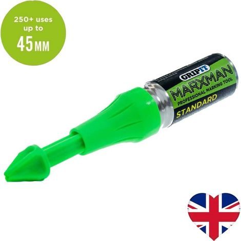 MarXman Green Chalk Marking Pen Hole Marking Tool upto 45mm MARXMAN1GRN (1/4)