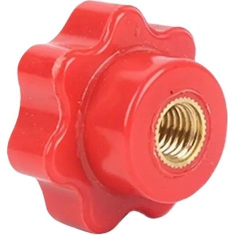 1 Stück – 5 Stück M4 M5 M6 M8 M10 M12, rote Pflaume, handfest anzuziehende Muttern, 6-Sterne-Sackloch-Klemmknopf, Kunststoff-Rändelmuttern(M10 head 40mm 2PCS) (1/4)
