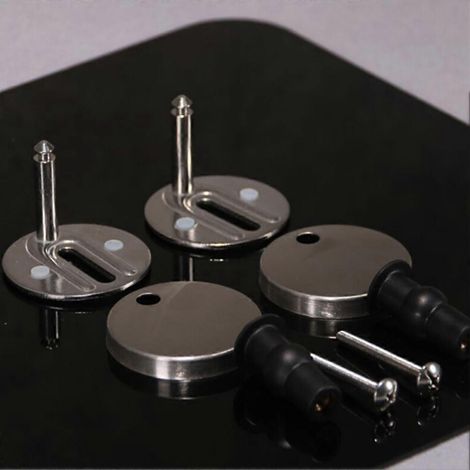 Ensemble de charnières fixes pour couvercle de toilette universel ( ) (1/5)