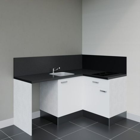 Kitchenette d'angle KA01L-PT avec plan de travail et évier