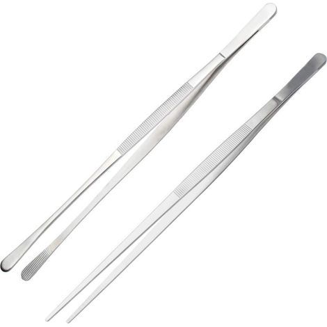Pince Cuisine en Acier Inoxydable, Grande Taille 30 cm, Précision et Polyvalence pour Cuisson, Barbecue, Pâtisserie et Épilation Fine (1/4)