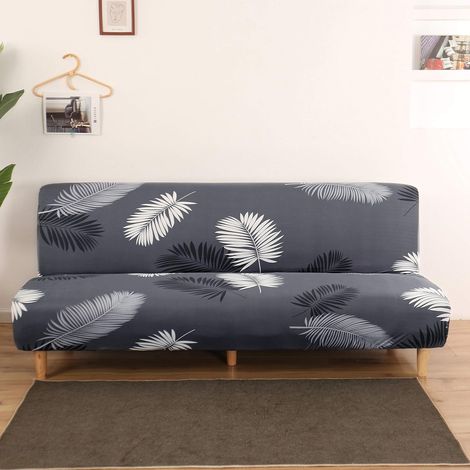 Armless sofa cover, futon sofa cover in polyester spandex, non-slip, elastic and foldable for universal sofa, protective cover for furniture (sheet) (1/5)