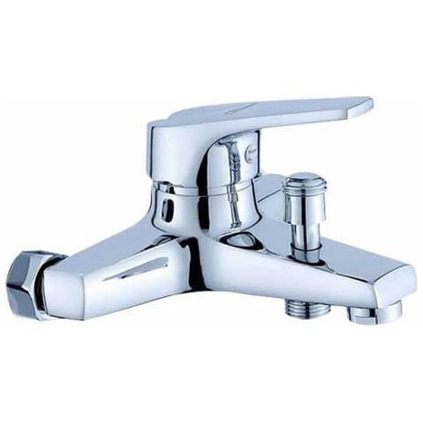 Start Flow Einhand-Wannenfüll- und Brausebatterie, Wandmontage, Schlauchanschluss 1/2", Metallrosetten inklusive, Chrom (1/4)