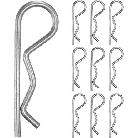 Goupilles d'attelage M25x60 mm acier inoxydable 304, clips en R + goupilles fendues 2 pcs pour tracteur tondeuse, camion, réparation moteur (1/5)