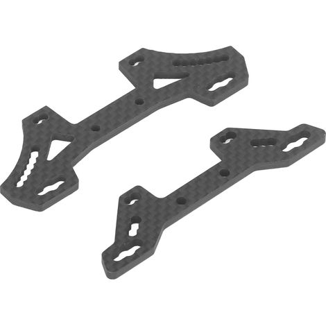 Châssis Amortisseur Avant Arrière Plaque Fibre de Carbone Léger Accessoires de Mise à Niveau Voiture RC pour Tamiya TT02 1/10 (1/5)