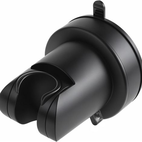Soporte de pared para cabezal de ducha, no ajustable, negro. (1/5)