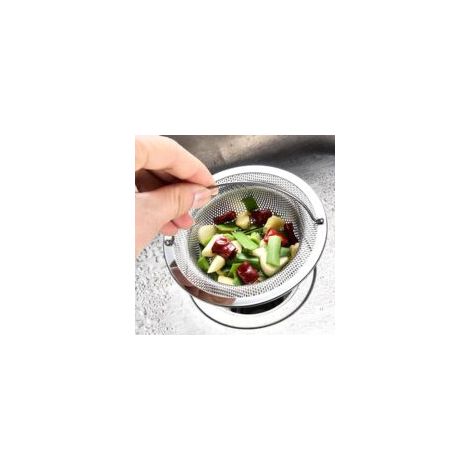Set di 2 filtri per lavello da cucina - Tappi per lavello da cucina, filtri per lavello da cucina in acciaio inox - Filtro per lavello - Prevenzione intasamenti - Lavello con maniglia, 11 x 7,8 x 2 cm