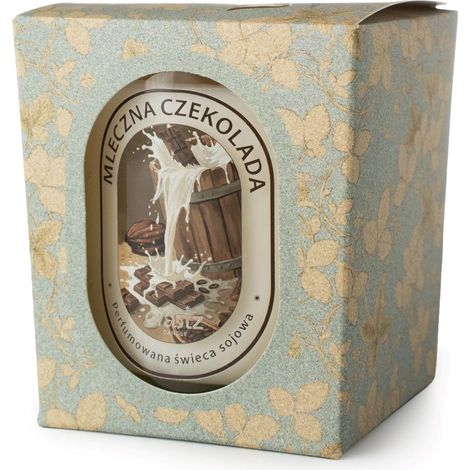 Candela di soia profumata al cioccolato al latte, 165 g