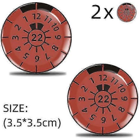 Set mit 2 3D-Gel-Kennzeichenaufklebern, TÜV-Prüfplaketten - GSLA22