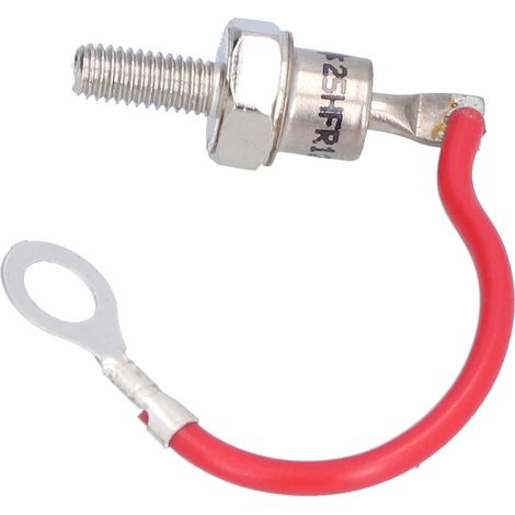 Diode redresseuse puissance 25HFR120, 25A 1200V, module à vis type spiral, redresseur industriel, composant électronique haute tension. (1/5)