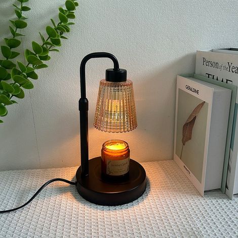 Lampe parfumante en métal au design minimaliste, intensité lumineuse réglable, lampe à fusion de cire en verre, objet décoratif, cadeau, vente en gros