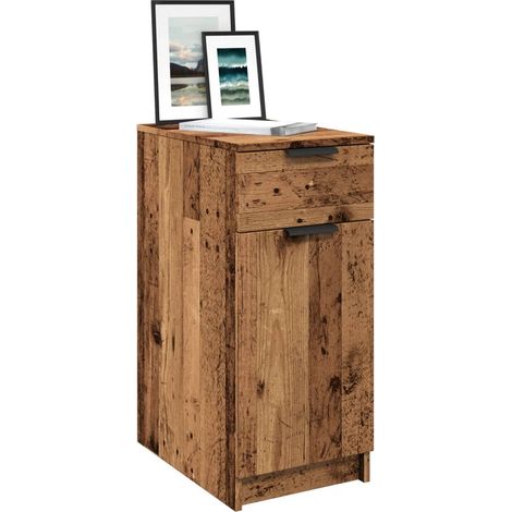 vidaXL Desk Cabinet Old Wood 33x50x75 cm Engineered Wood