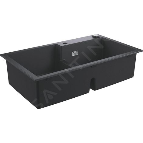 Grohe Éviers - Évier composite K500 avec garniture de vidage automatique, 860x500 mm, noir granite 31649AP0