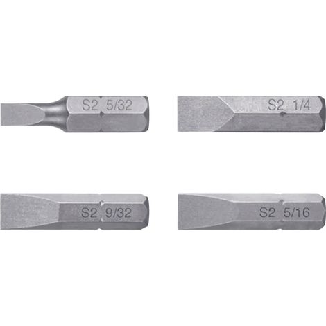 Puntas planas combinadas para destornillador - 25 mm - 5 puntas