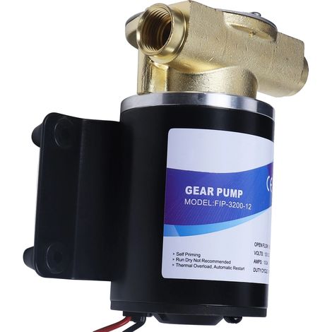 Pompe à Engrenages Auto-amorçante 12V, Puissance 120W, Débit de 23L/min (1/2)