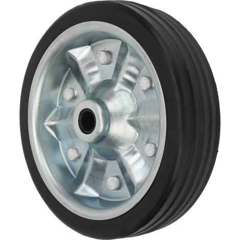 8-Zoll-Anhängerstütze, Universalrad, 1500-Pfund-Drehständer, robuster und langlebiger Ersatz für Rasenmäher, Transportwagen, Gummieisen. (1/5)