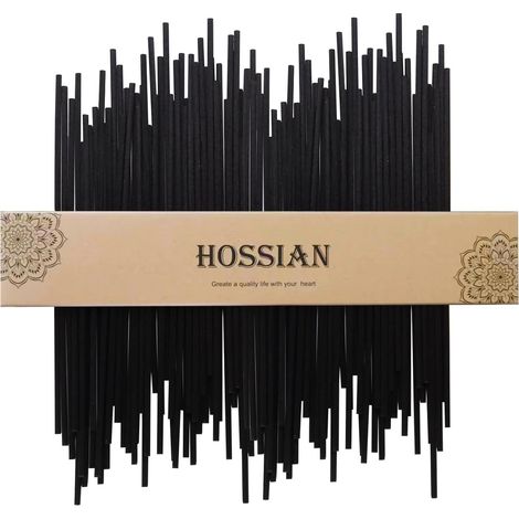 Lot de 50 bâtons diffuseurs de roseaux en Fibre Noire - 25cm - Recharge pour diffuseurs de roseaux, décoration de Bureau, décoration (1/5)