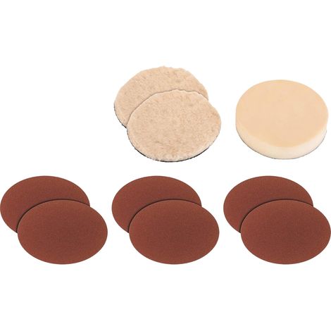 SET ACCESSORI PER LEVIGARE / LUCIDARE Ø mm 180 - 9 pezzi  - EINHELL