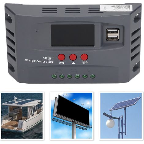 10A MPPT-Solarladeregler, Photovoltaik-Solarladeregler mit 12V/24V Farb-LCD-Display (1/5)