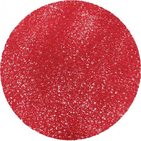 Set de table rond 38 cm pvc tortilla rouge (1/2)