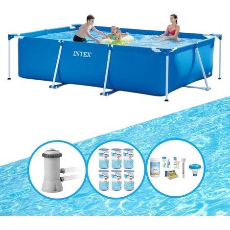 Intex Piscine Tubulaire Rectangulaire - 300x200x75 cm - 4-pièces S22352 (1/5)