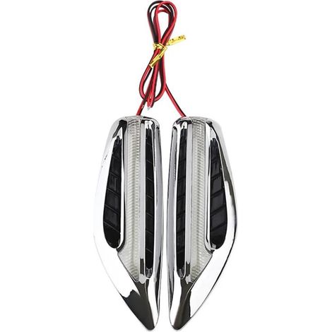 Feu Clignotant Clignotants LED pour Voiture 12V, Feux latéraux, marqueur, Accessoires de Voiture, Ampoules étanches en Forme de Lame latérale Clignotants Dynamiques (Color : Blanc)