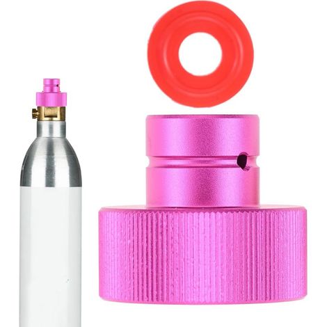 TR21-4 Quick CO2 Cylinder Adapter for Sparkling Water Makers with O-rings, Refill Adapter Compatible with Duo/Terra/Art Sparkling Water Makers – Purple (1/5)