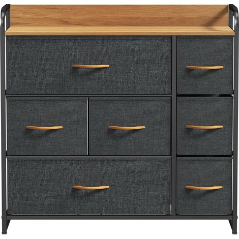 Meuble de rangement polyvalent à tiroirs en non-tissé, grande armoire de rangement pour vêtements, présentoir pour plantes vertes et photos (1/5)
