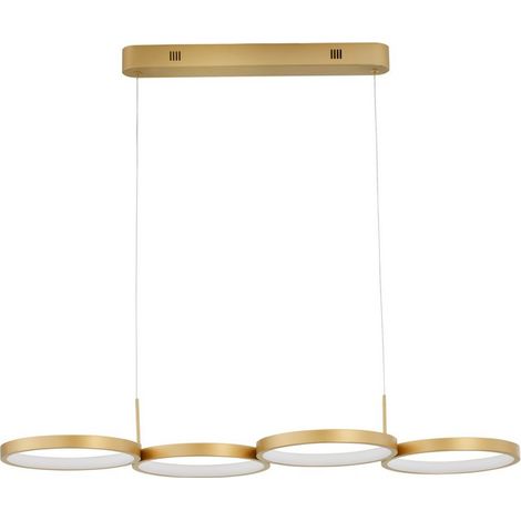 Merano Hesperia Bar Suspension Plafonnier Laiton Doré Aluminium LED 41W 230V 2300Lm 3000K