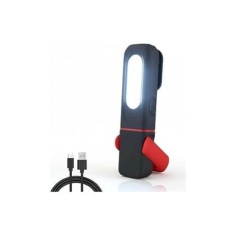 350LM Lampe de Travail LED Magnétiques Rechargeables COB avec Rotation à 360 degrés 3 Modes pour Garage/Camping/Urgence (1/5)
