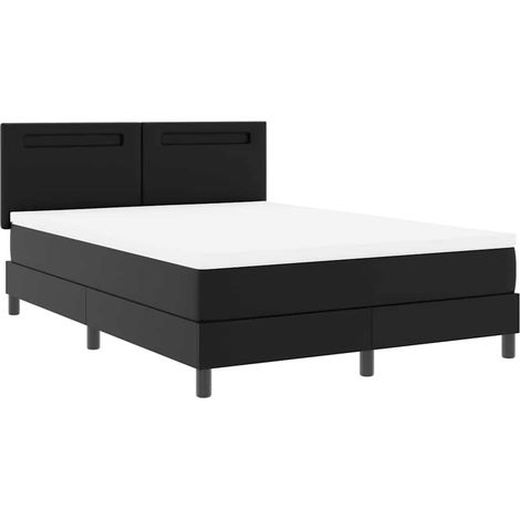 Cama tipo Box Spring Negro 160 x 200 cm Cuero sintético vidaXL (1/5)