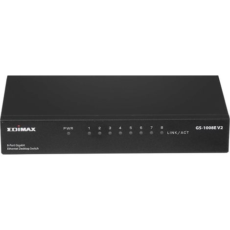 Switch di Rete Edimax GS-1008E V2 a 8 Porte Fast Ethernet, Switch Ethernet Plug-and-Play ad Alte Prestazioni (1/5)