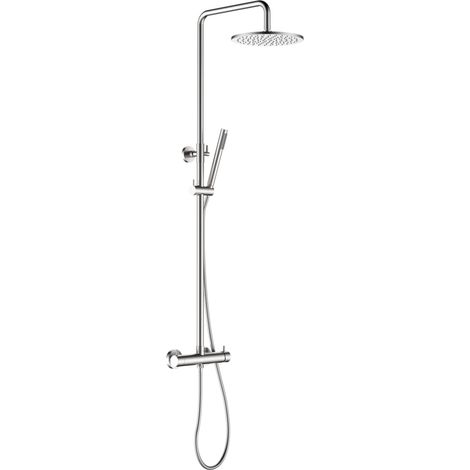 Presto Nox 86750100 Columna ducha monomando mezcladora rociador 250 mm inox y flexo inox (1/2)