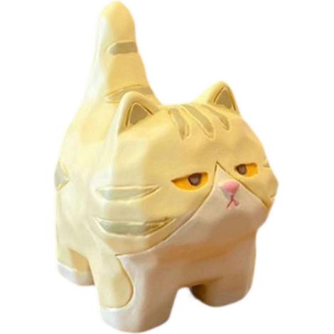 Figurine de chaton, mini-collection de figurines de chats, sculpture de chaton, statue de chat pour étagère, bureau, entrée, armoire, bureau pour la fête du printemps-4.8cmx3.3cmx5cm