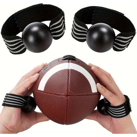 Entraîneur de position des mains au volley-ball – Balle creuse antidérapante – Bande de correction du maniement de balle pour le football américain – Aide à l'entraînement au saut – Lot de 2 (1/4)