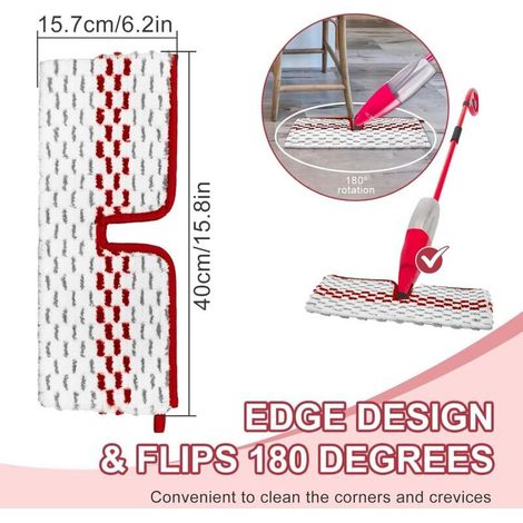 4-teiliges 2-in-1 Vileda Wischmopp-Set für Vileda 1-2 Spraymax Wischmopp, waschbares Mikrofaser-Reinigungspad, Mikrofaser-Nachfüllpackung für alle Bodenarten (1/5)