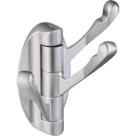 Wall Hook Towel Holder Bathroom Coat Rack 3 Arms Metal Towel Hook Towel Hooks Storage Holder Fixing Brushed Nickel (1/5)